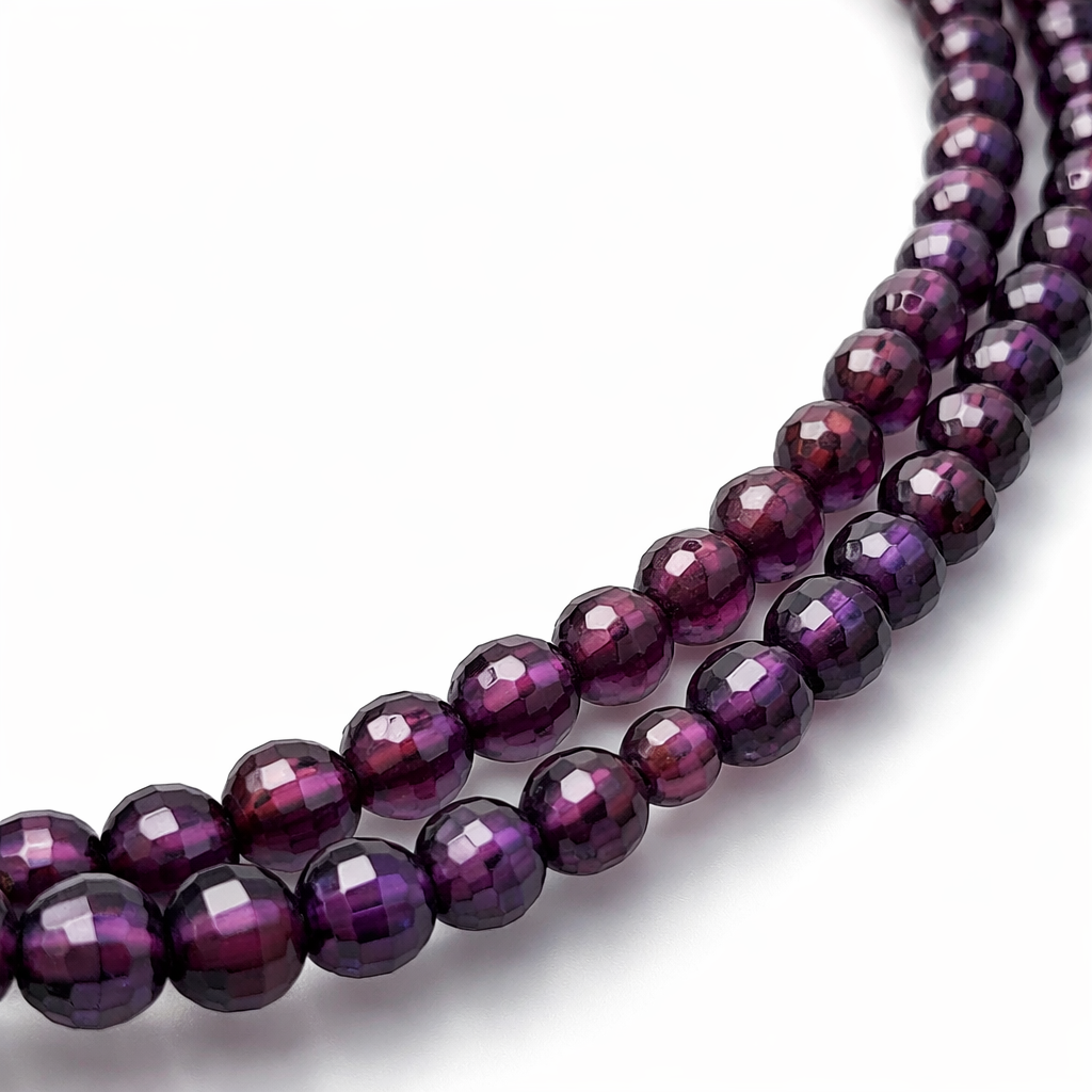 女性用二輪 ガーネット共仕立て振分念珠