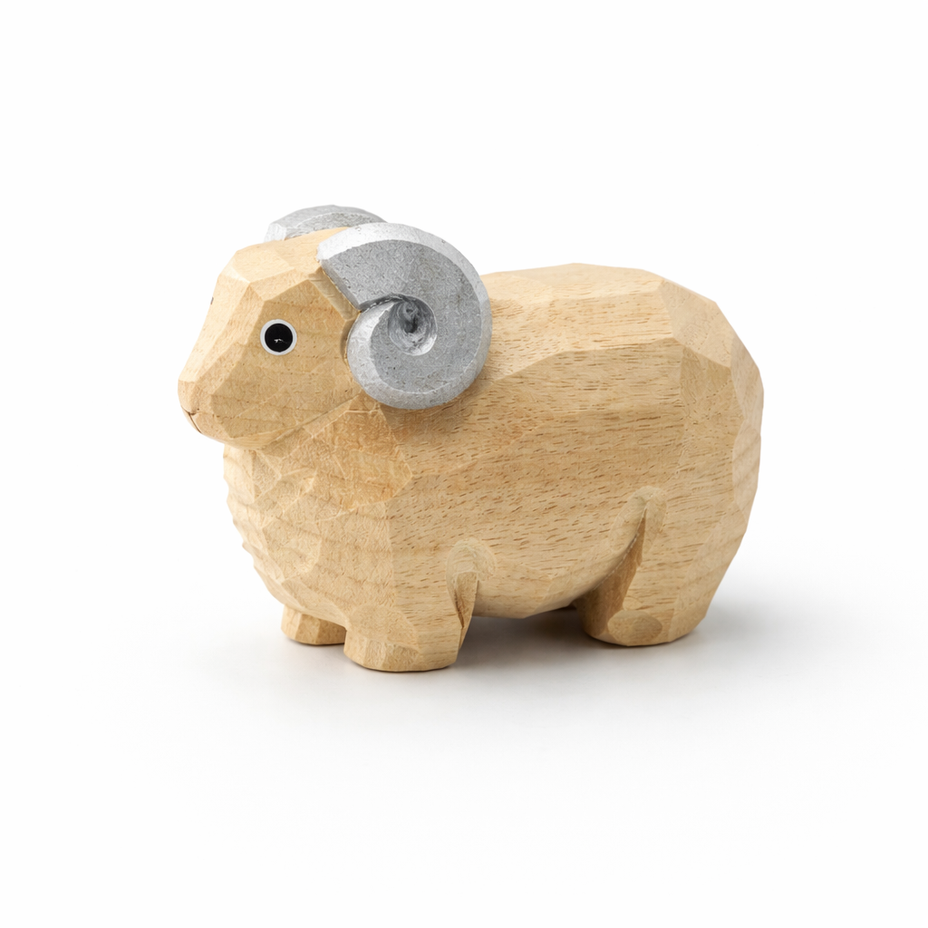 松本明慶工房 干支置物 未 小