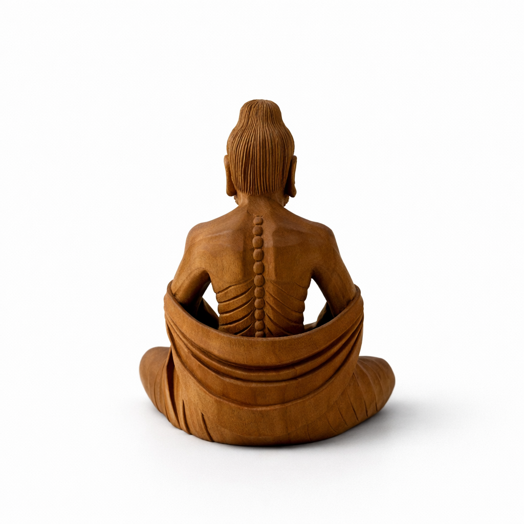 釈迦苦行像 老山白檀製