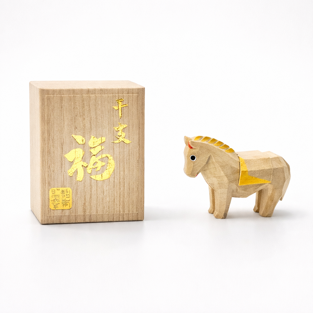 松本明慶工房 干支置物 午 小